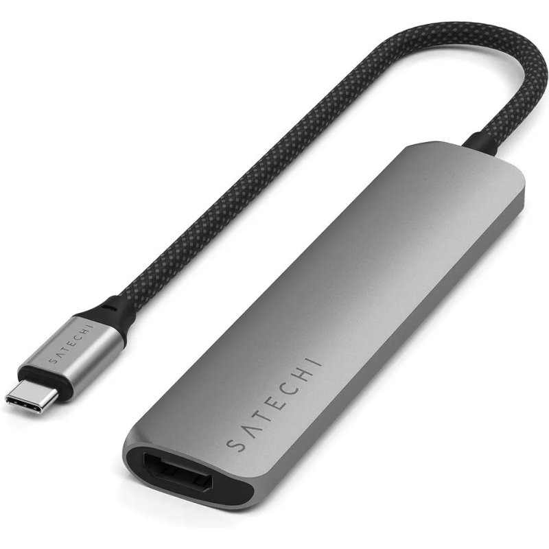 Satechi ST-P6SM hub & concentrateur USB Type-C 10000 Mbit/s Gris