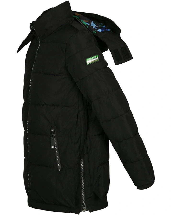 Stepp-Jacke VOYAGE MONDIAL mit Kapuze in schwarz