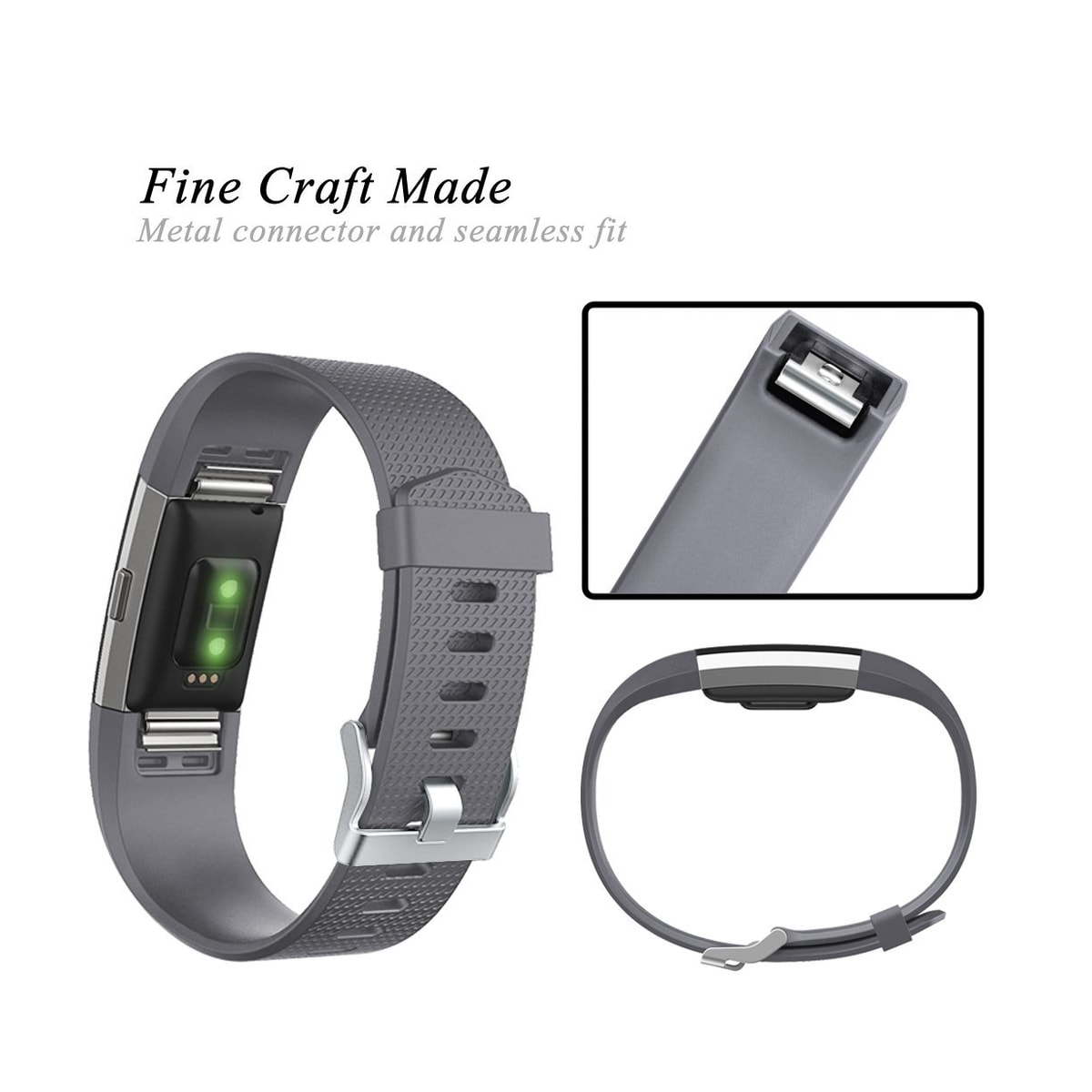Armbånd til Fitbit Charge 2 L Grå