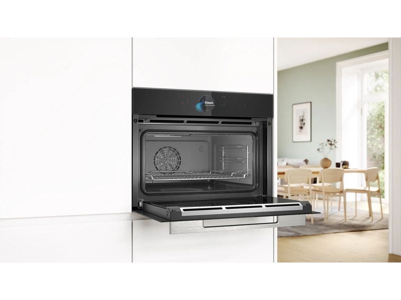 Bosch Einbaubackofen CSG7584B1 Schwarz A Einbau-Kompaktdampfbackofen