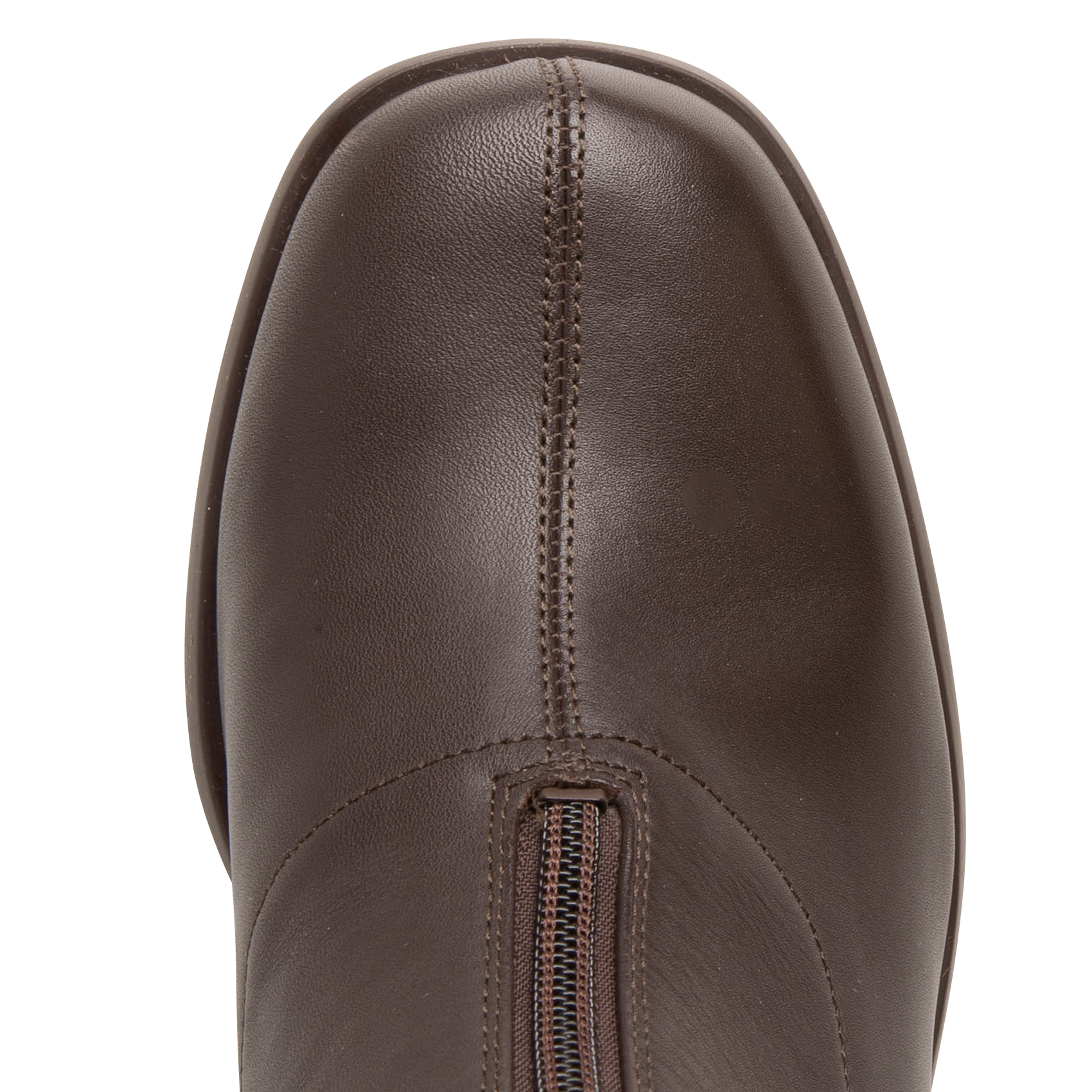 KIARA - Bottines zippées en cuir | Marron