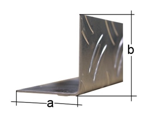 Hoekprofiel aluminium traanplaat 23,5x23,5x1,5 mm, 2 m