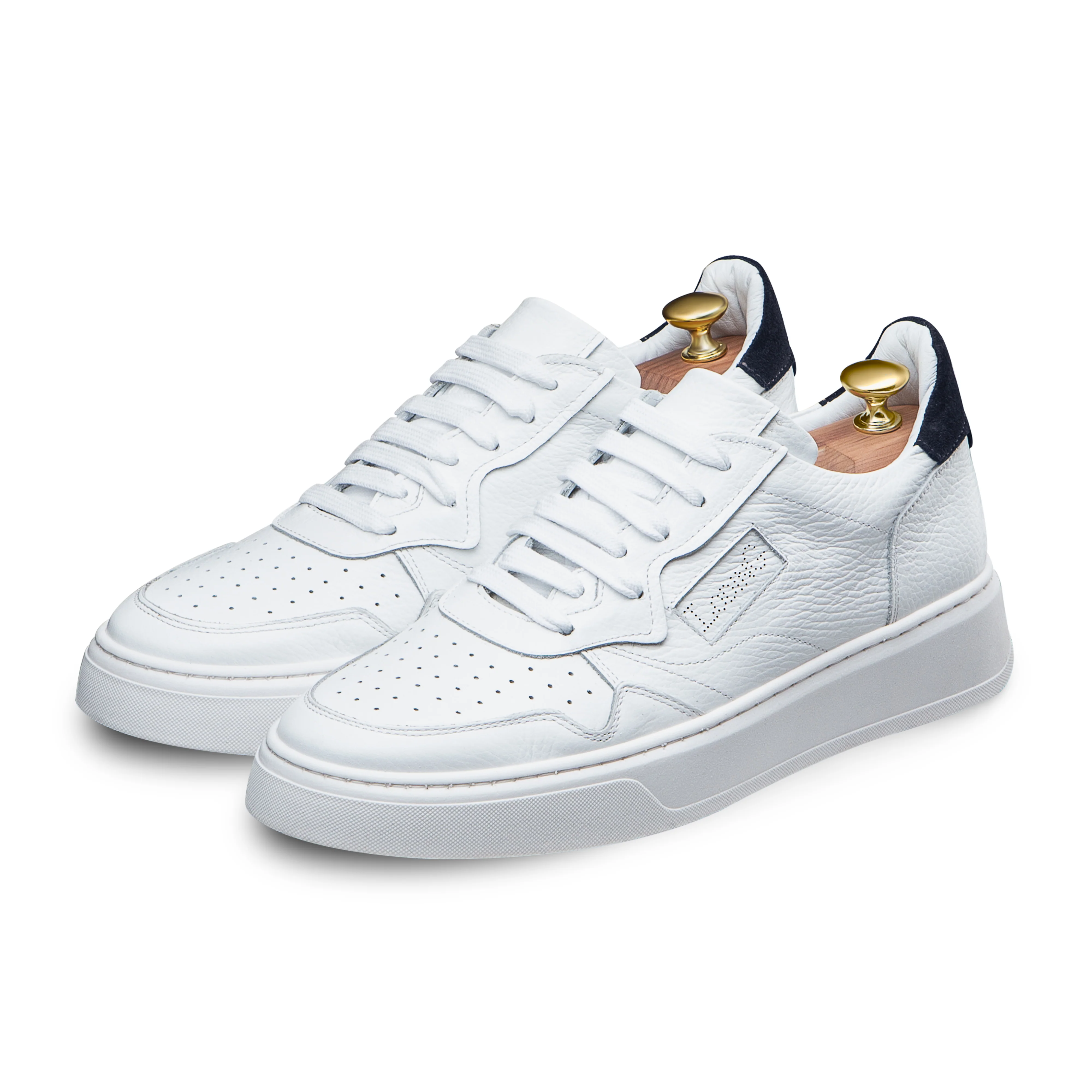 Sneakers Lioni 717 grainé blanc/marine