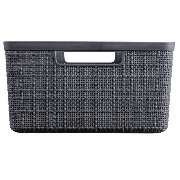 Curver Jute Mandje - M 12L - Donkergrijs