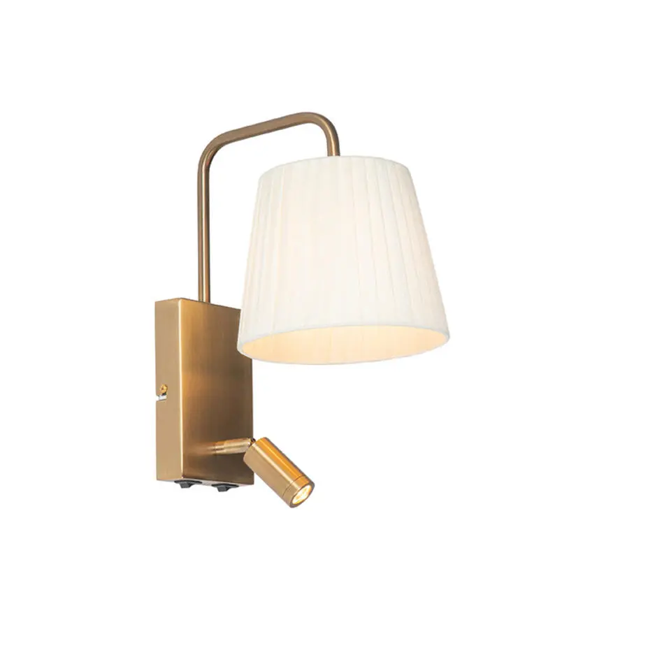 Qazqa wandlampen renier bruin e14