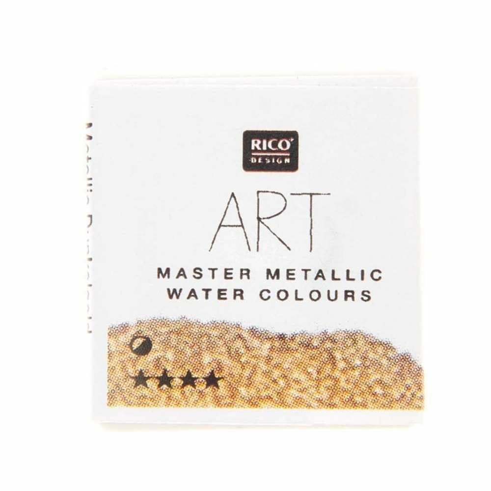 Peinture aquarelle métallique 1/2 godet - or foncé