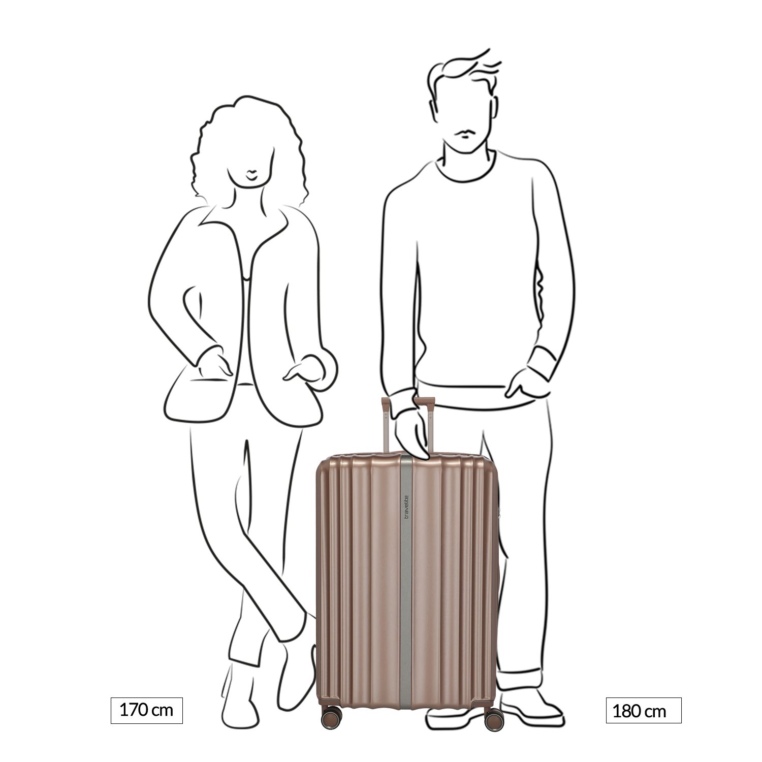 Travelite Paros 4W Trolley L cappuccino