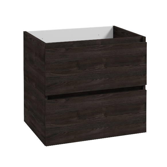 Fontana Proma badmeubel 180cm met zwarte waskommen kasteel bruin