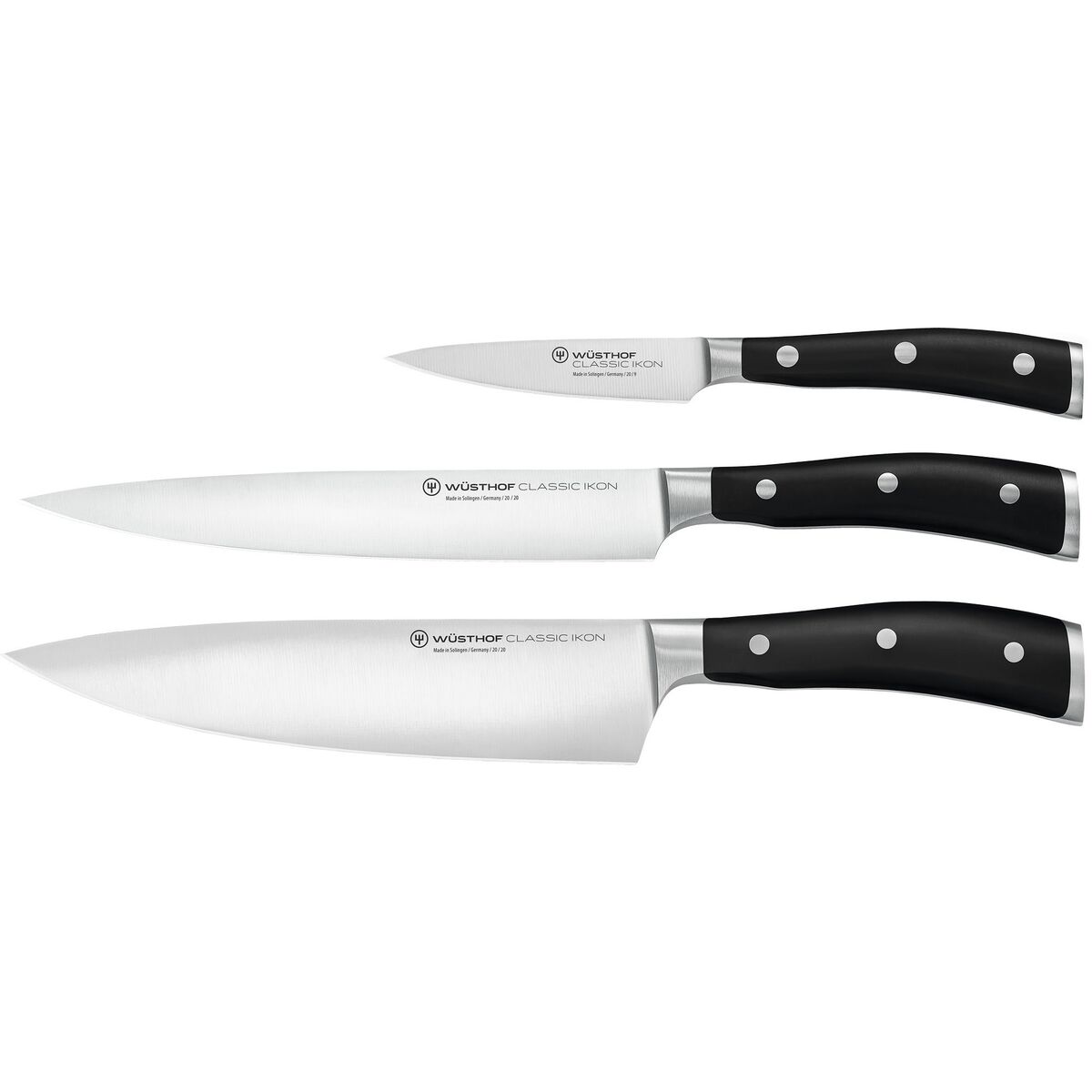 Classic Ikon Knivsett 3 deler Svart