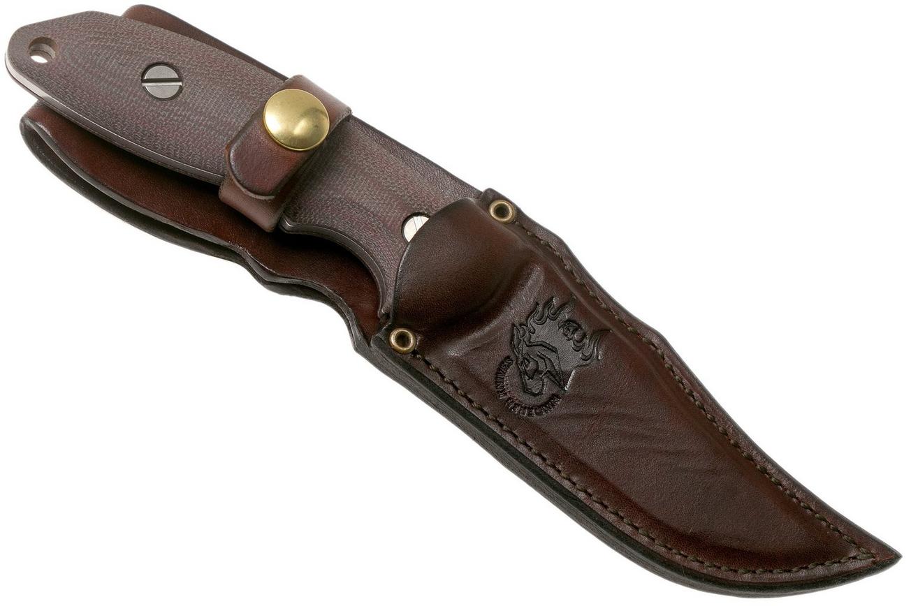 Rick Hinderer The Emmett, CPM 20CV, Burgundy Micarta jachtmes