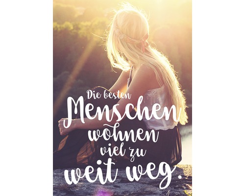Wenskaart: De beste mensen wonen veel te ver weg. 11,5x16 cm