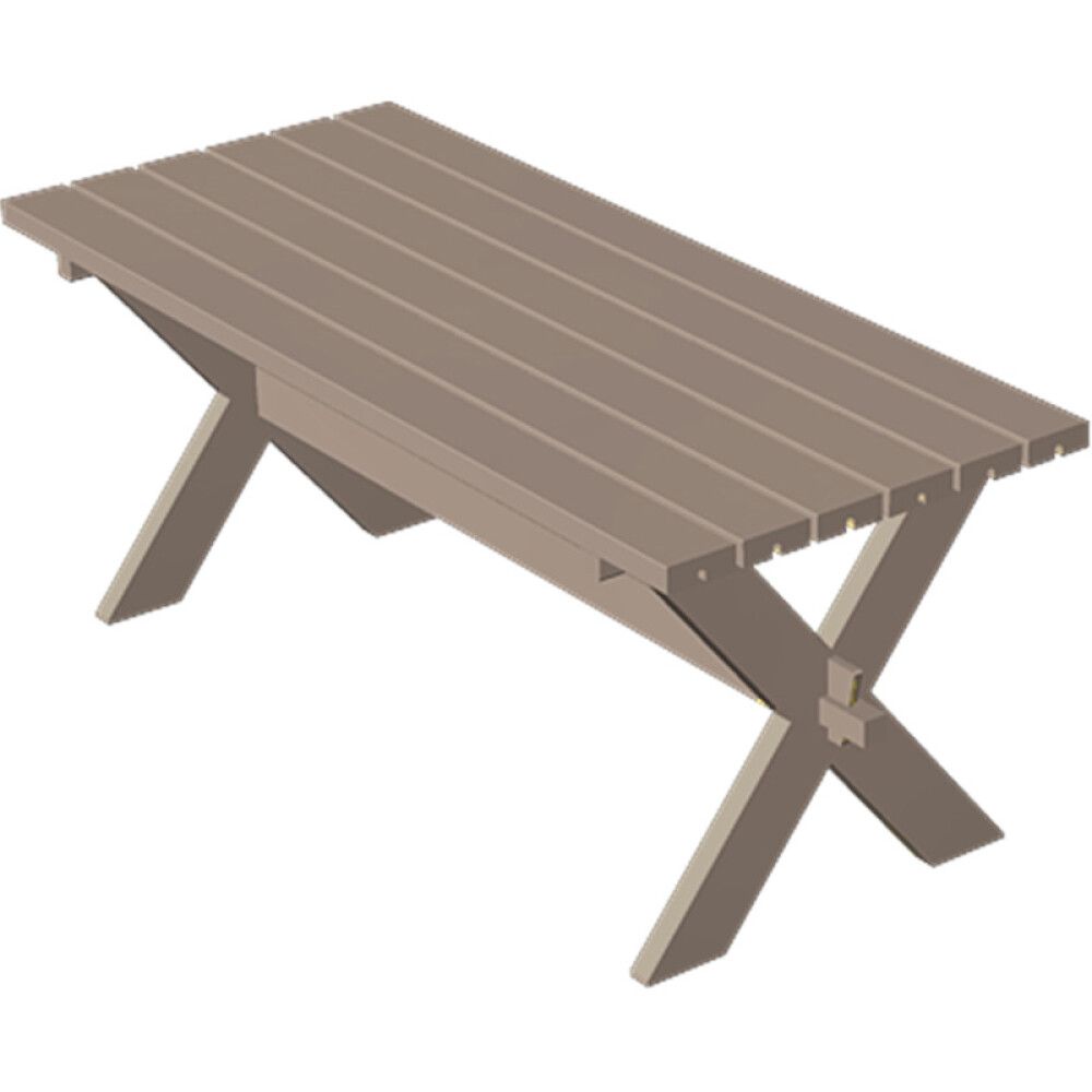 SPISEBORD PLUS NOSTALGI 177CM GRÅBRUN