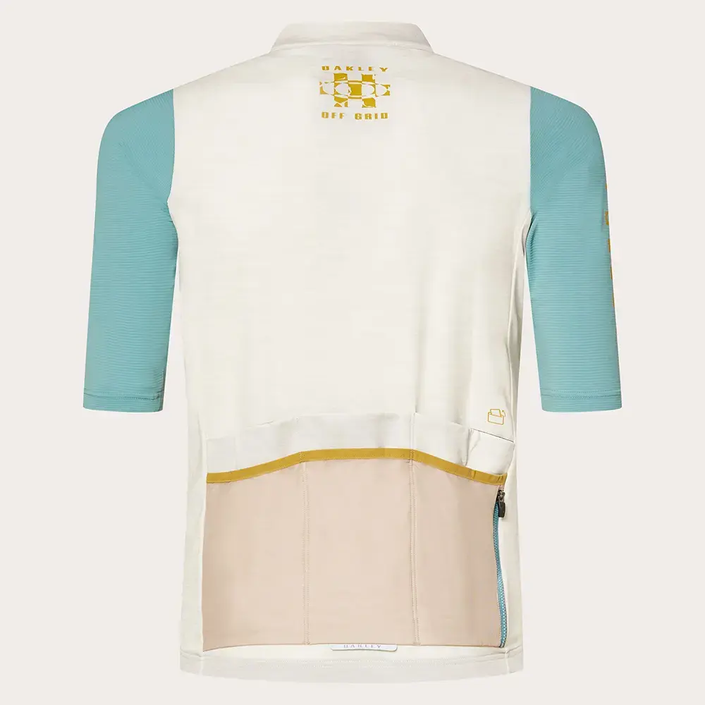 Oakley Off Grid 2.0 Gravel Fietsshirt Korte Mouwen Lichtblauw/Grijs Heren