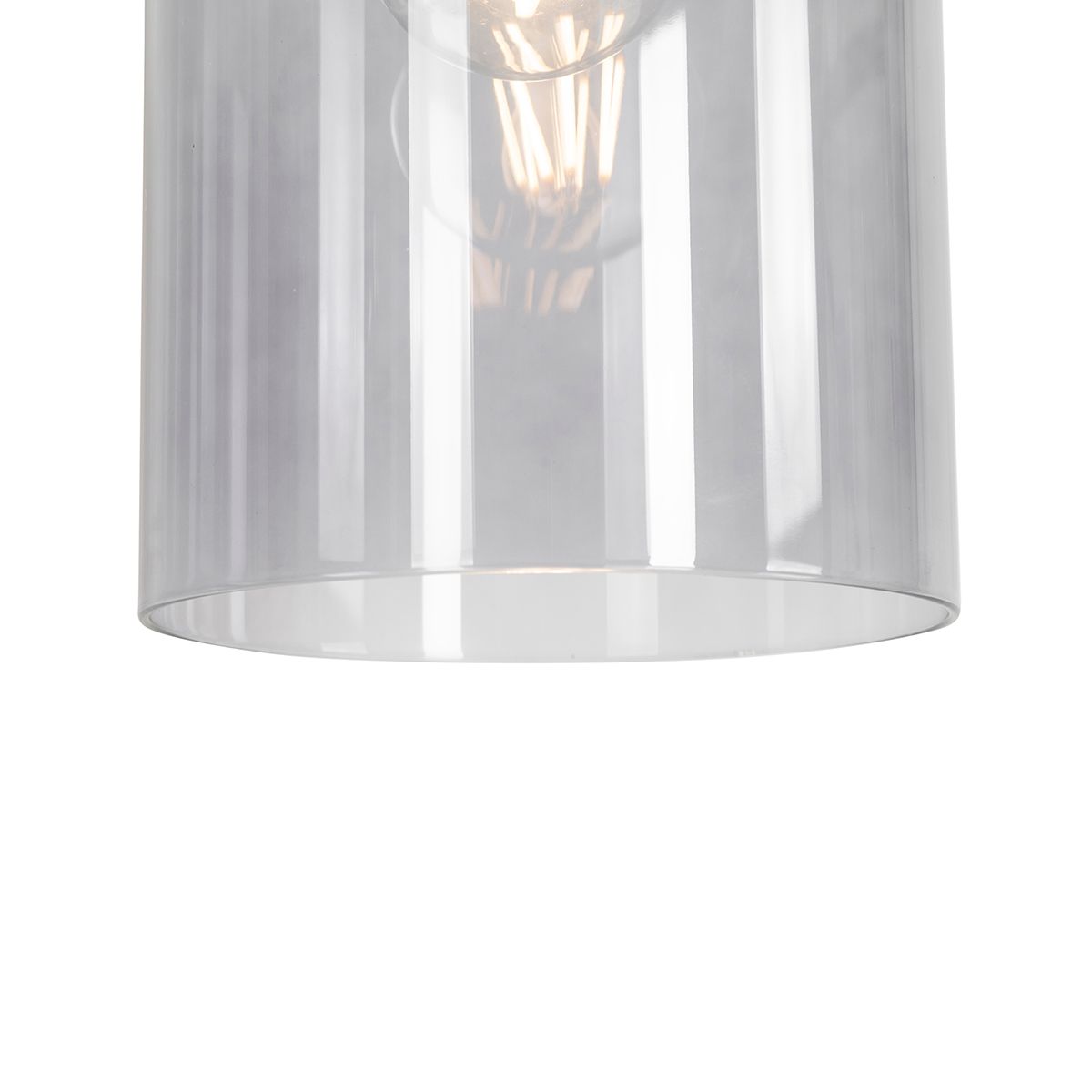 Smart hanglamp messing met smoke glas incl. Wifi A60 - Vidra
