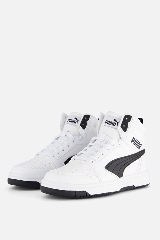 Puma Rebound v6 Mid Sneakers wit Leer