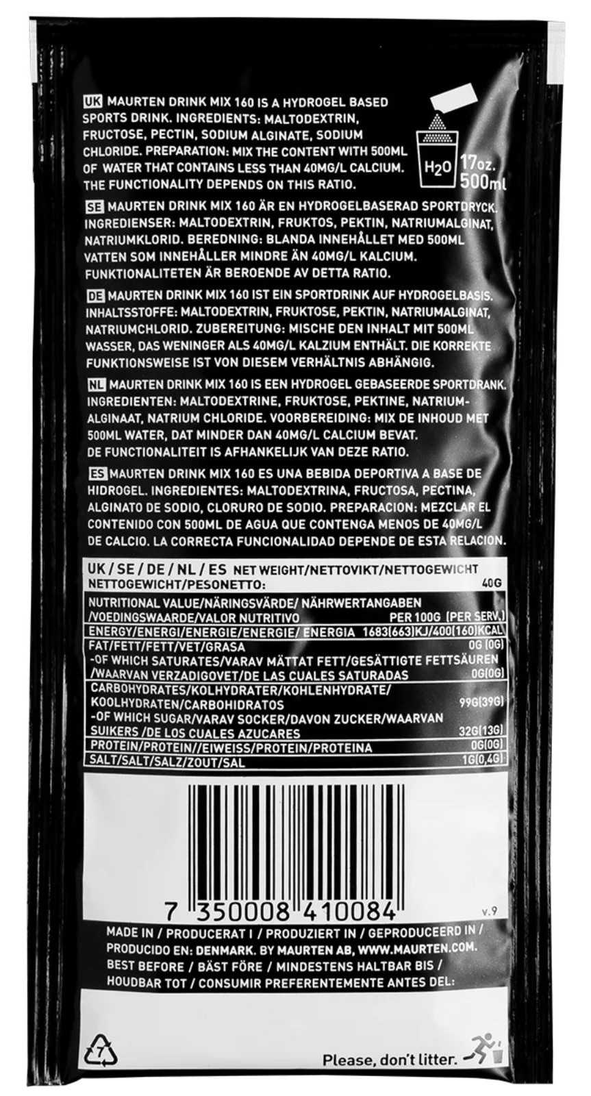 Mistura para bebida Maurten 160 kcal 18 x 40 g