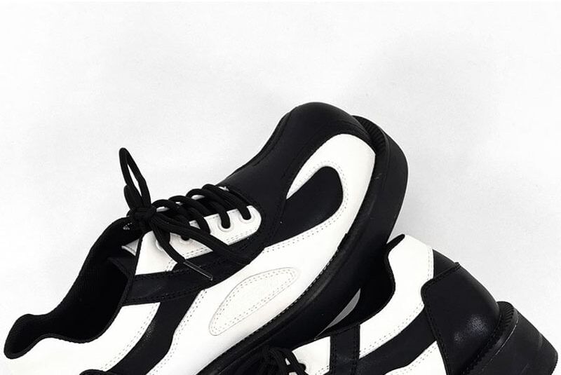 Malnia Home - Platform veterschoenen van echt leer