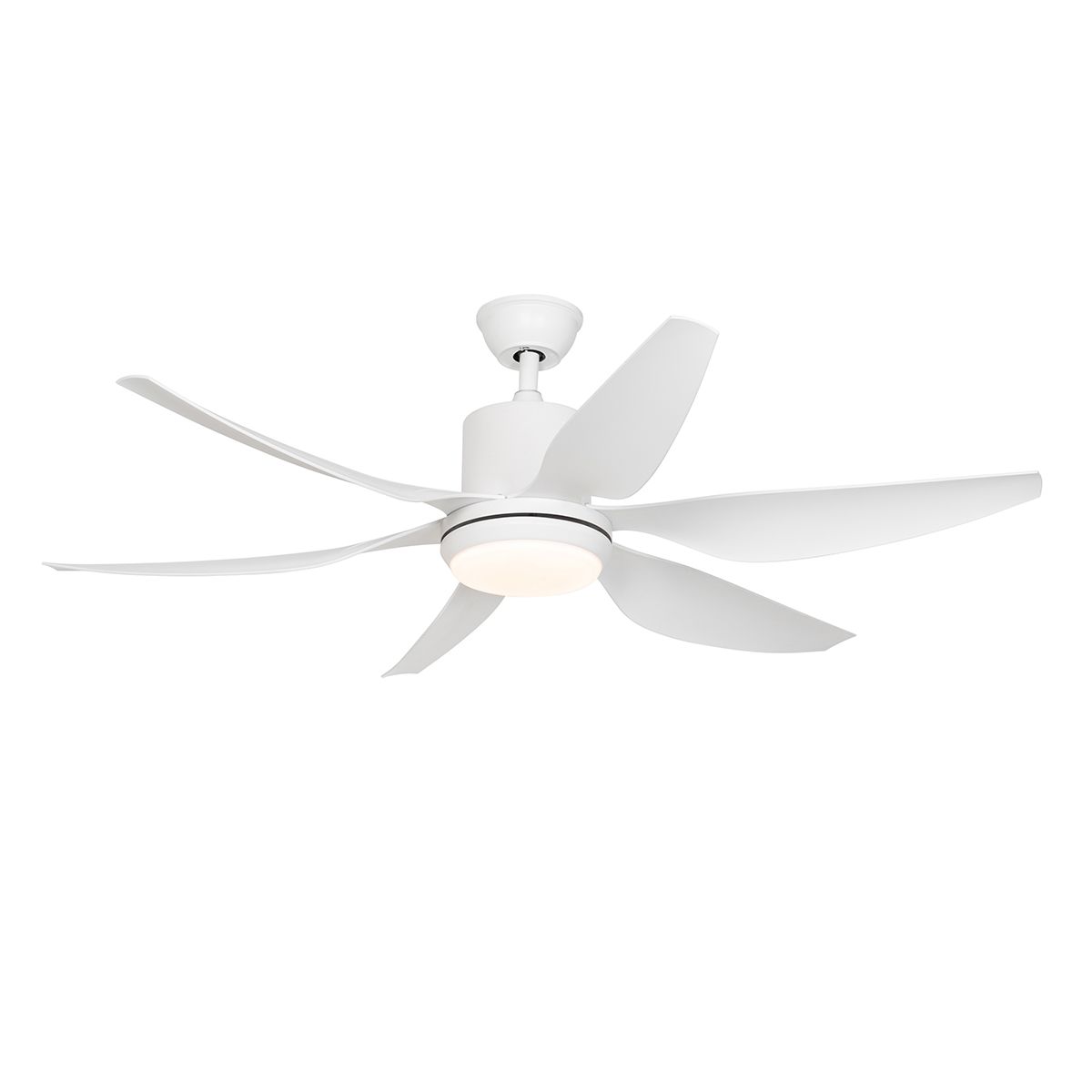 Plafondventilator wit 137cm incl. LED dimbaar met afstandsbediening - Tak