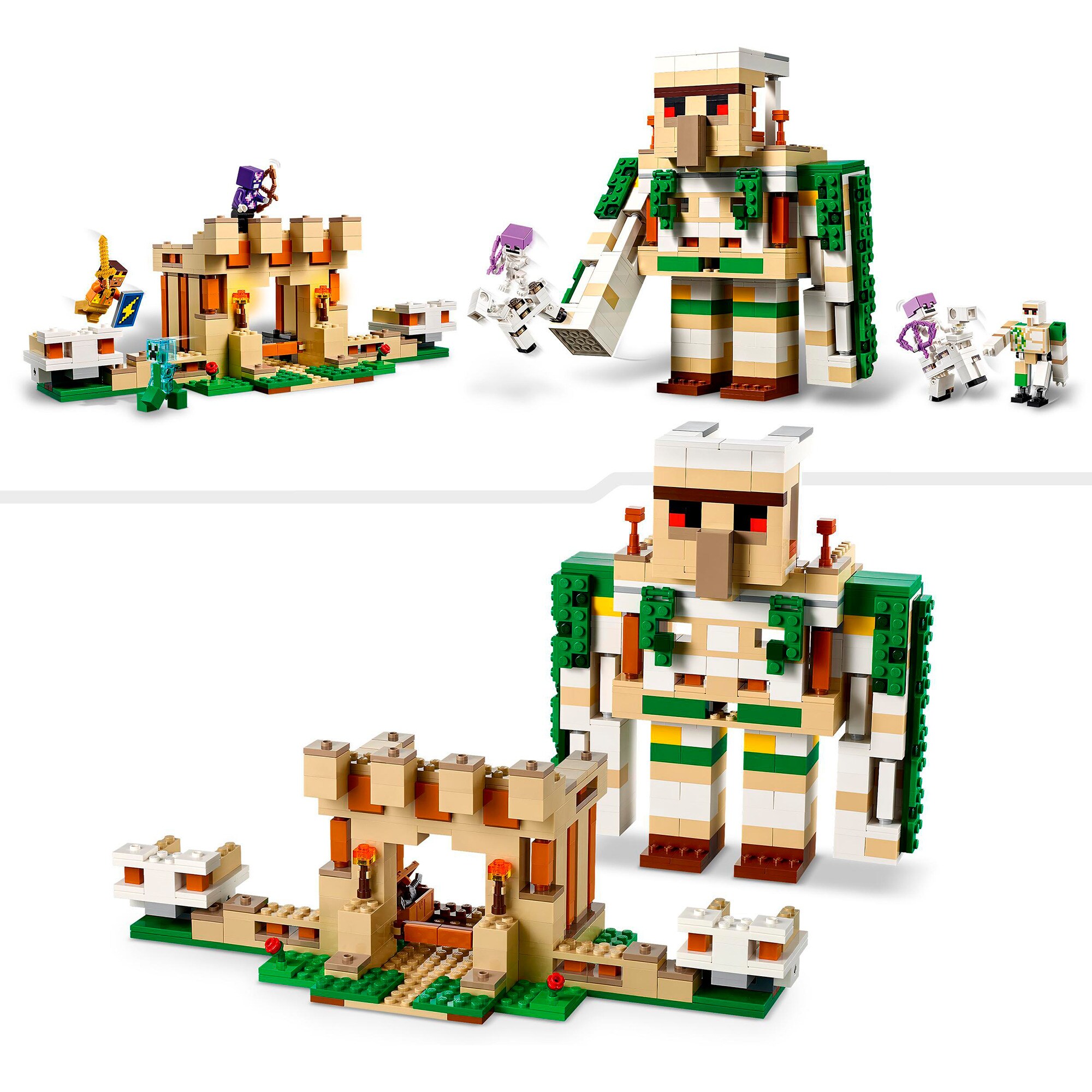 LEGO Konstruktionsspielzeug Minecraft Die Eisengolem-Festung