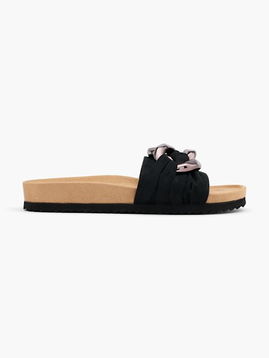 Graceland Tieffussbett-Pantolette Schwarz