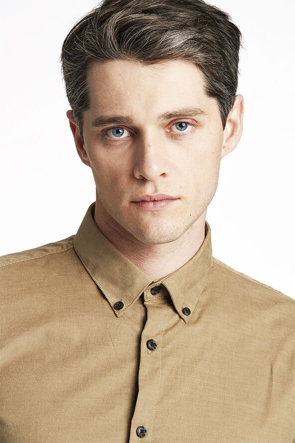 Lindbergh Fine corduroy shirt L/S Sand