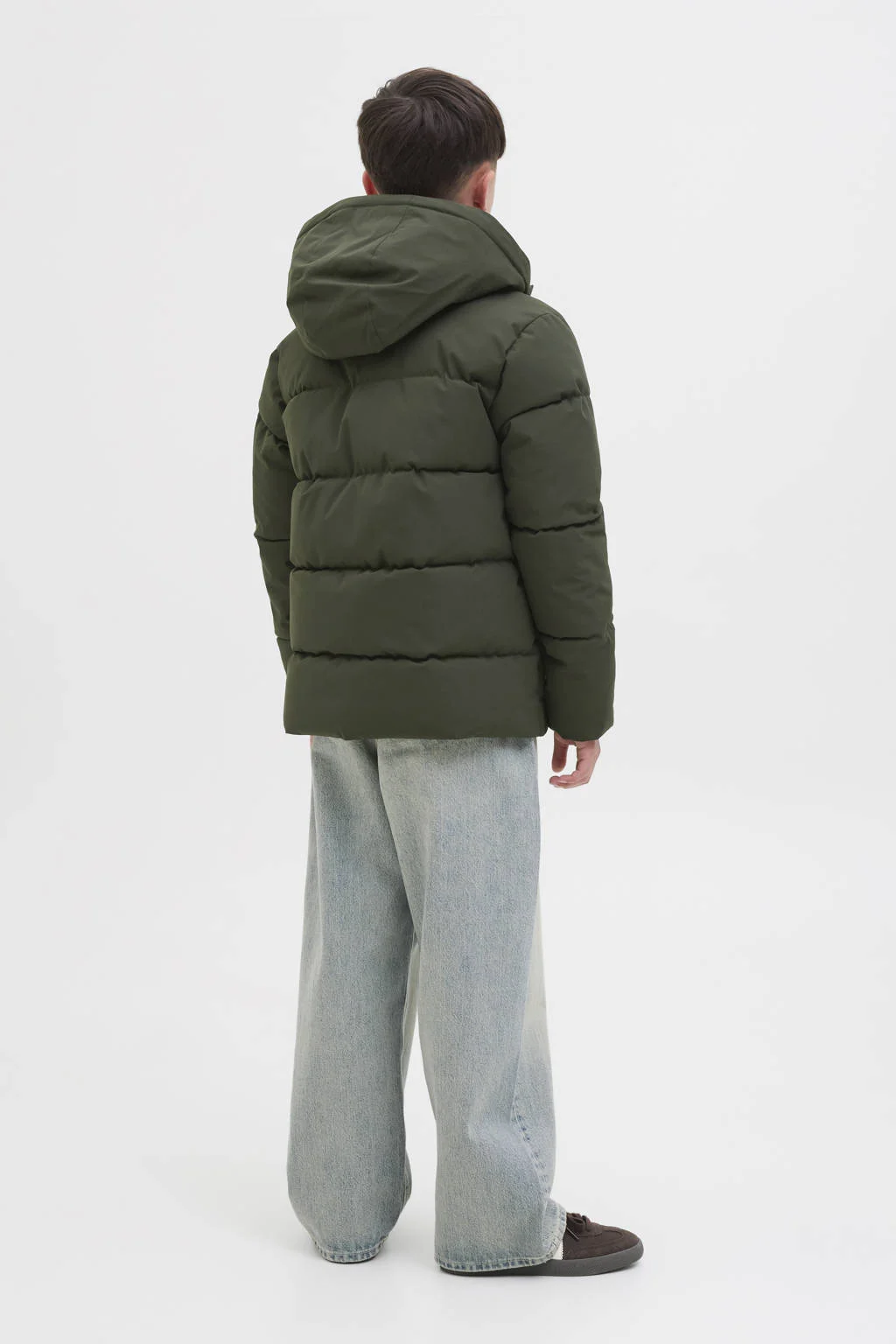 JACK & JONES JUNIOR gewatteerde jas donkergroen
