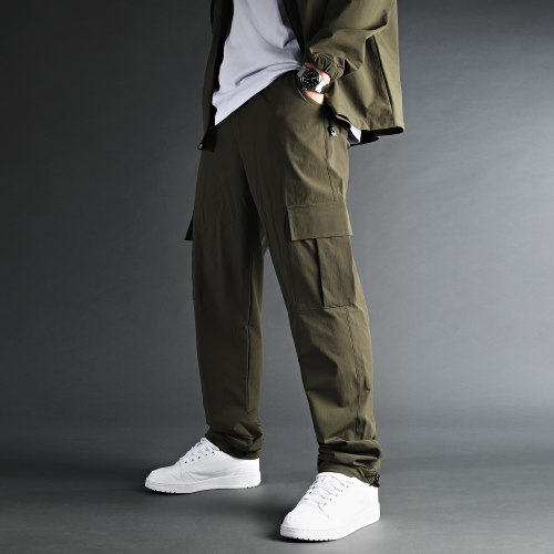 Ensemble Veste Zippée Et Pantalon Cargo 10701336 Vert Kaki