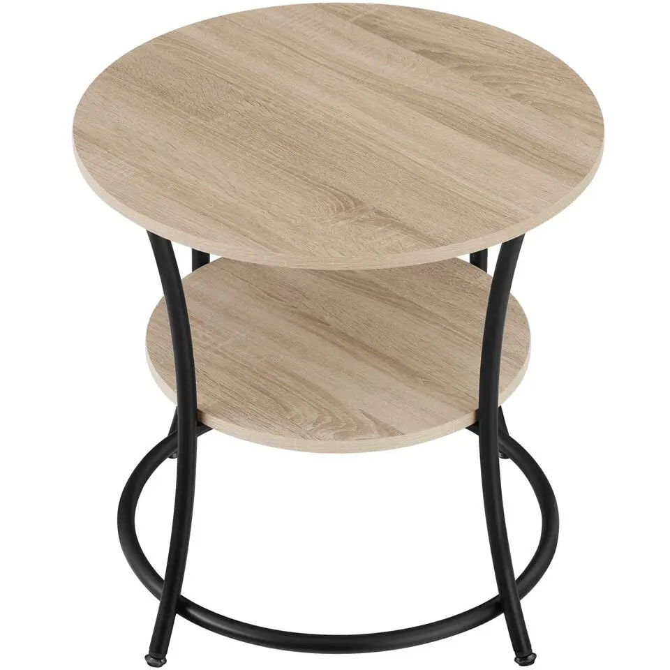 tectake Bijzettafel Saint Louis, Industrieel Licht Hout, Eiken Sonoma