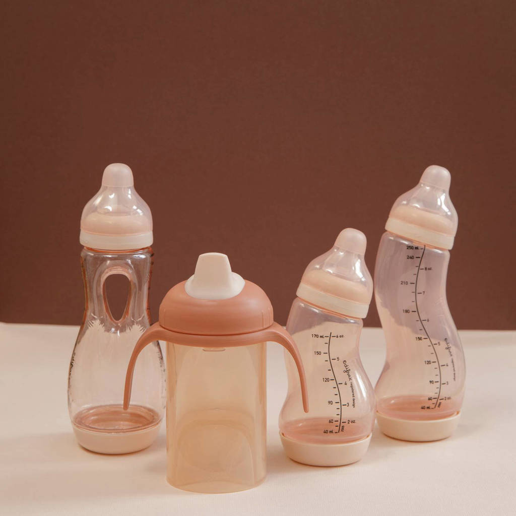 Super tevredenS-Babyfles Natural - 250 ml - Anti Koliek - Lichtoranje