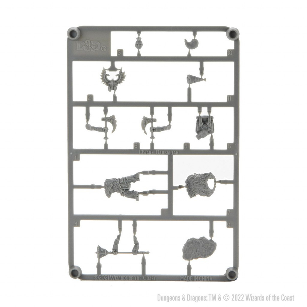 D&D Frameworks Unpainted Miniatures - Dwarf Barbarian Female