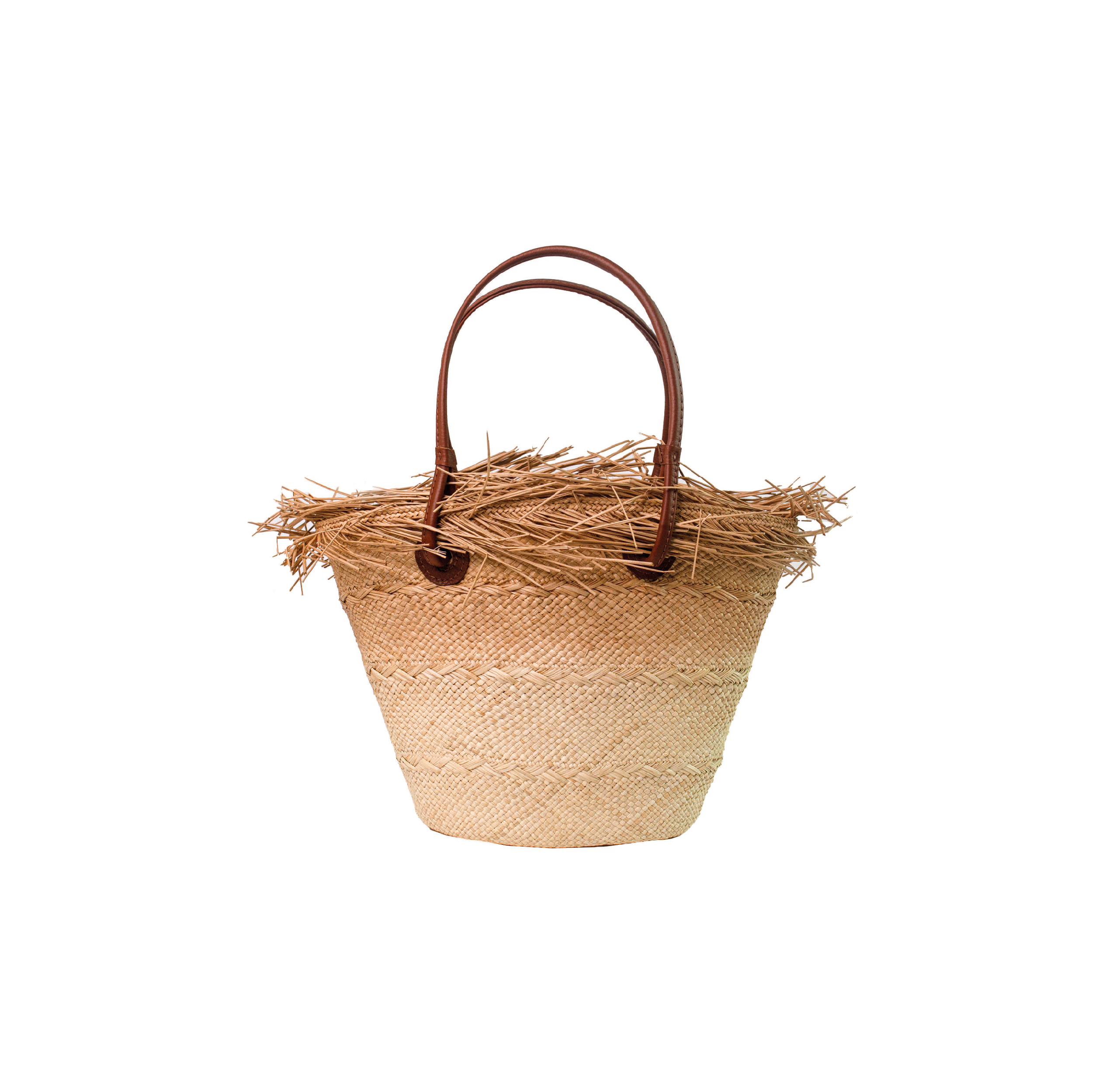 Panier bébé ombré à bordure effilochée