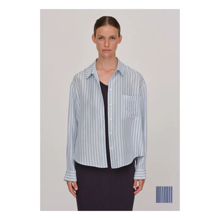 HERSKIND Chemise River Soie | Bleu Clair