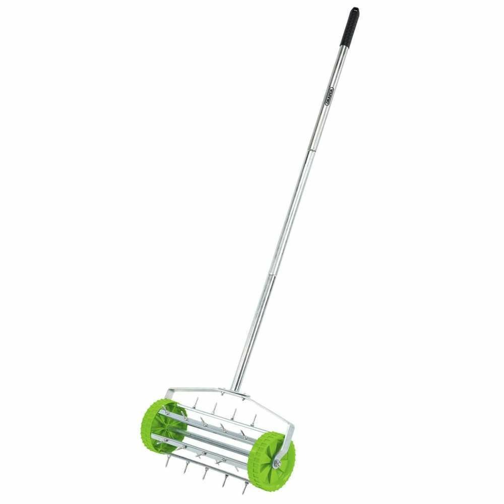 Aérateur de pelouse à tambour à pointes 450 mm Vert