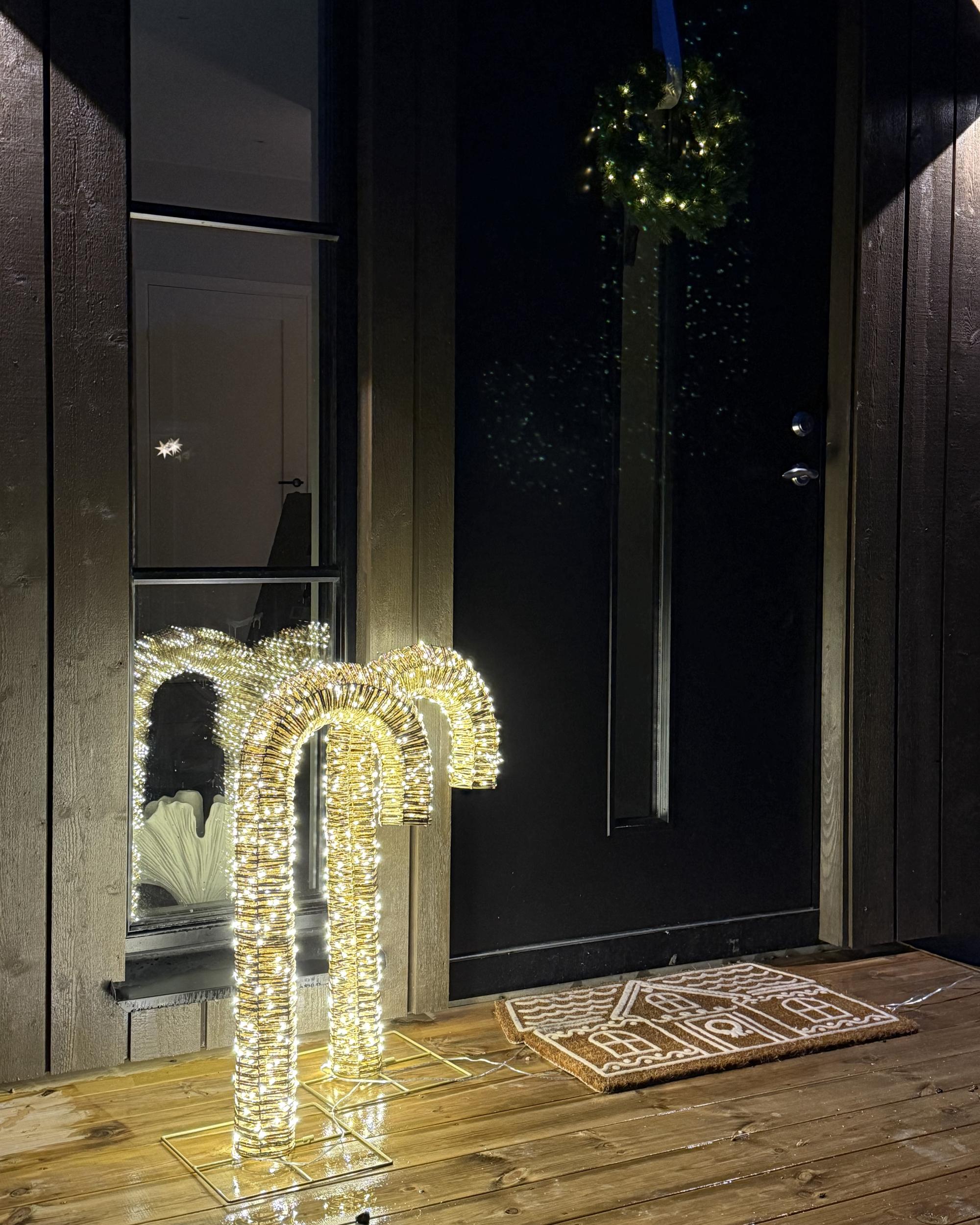 Buitendecoratie LED HOLMAVIK Zuurstok 74 cm Goud