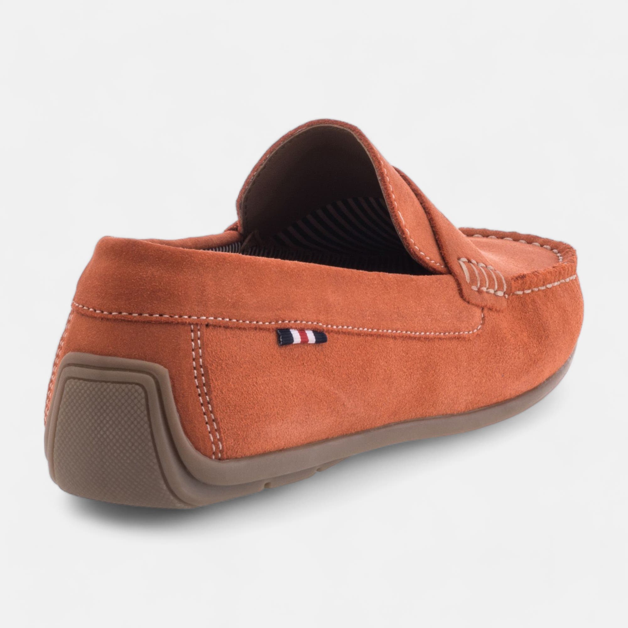 Mocassins Homme en cuir orange