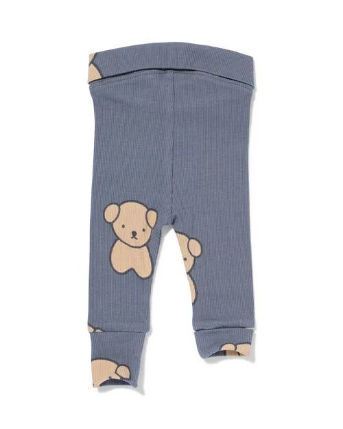 legging côtelé avec chien pour nouveau-né gris foncé