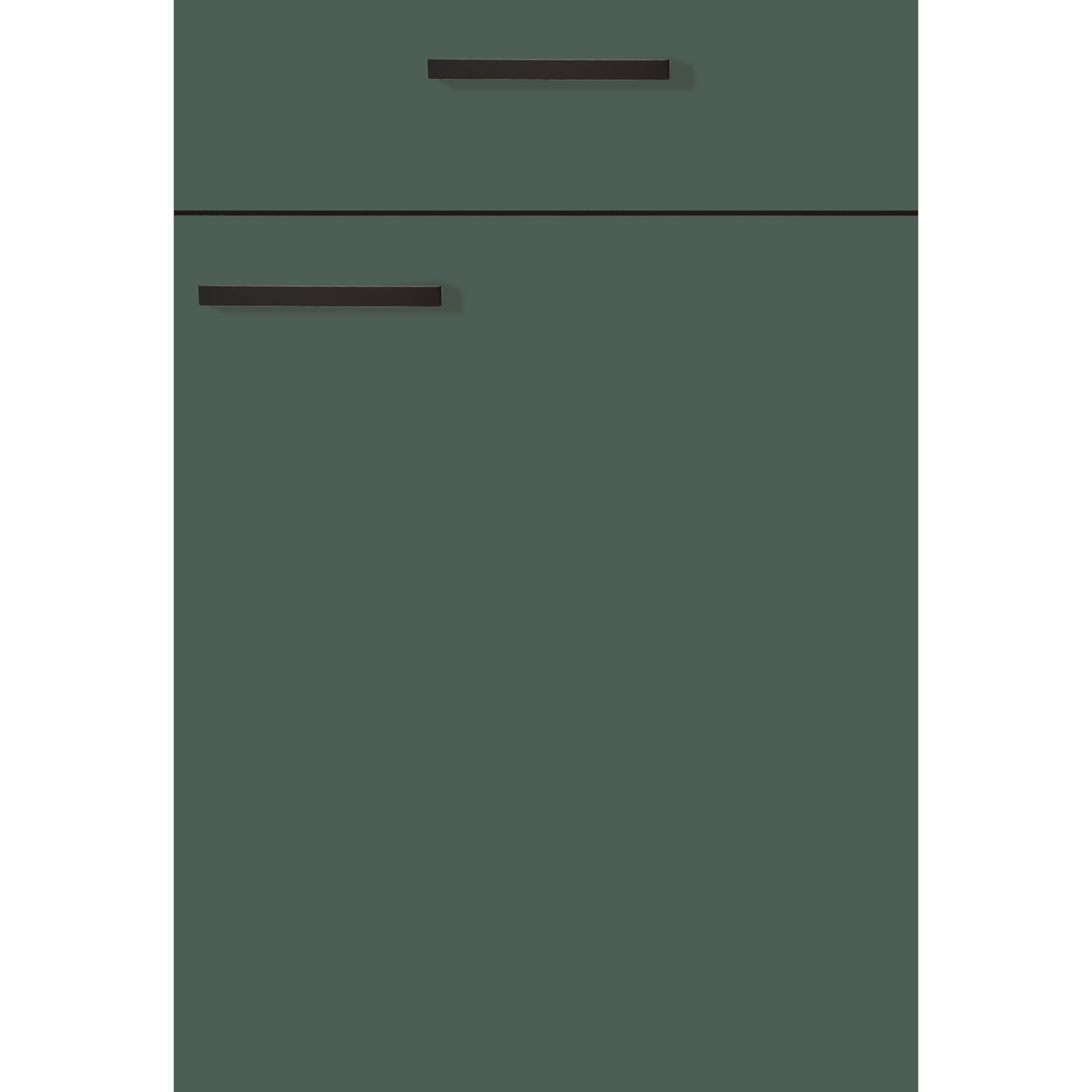 pino Küchenblock PN200 - Verde - Tanne Clay - mit E-Geräten - Kühlschrank links - 310 cm