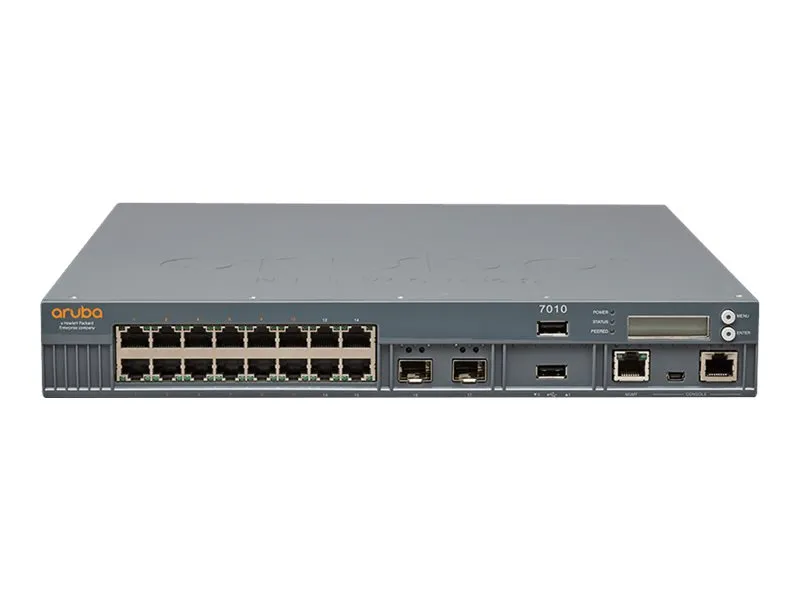 HPE Aruba 7010 (RW) Controller - Styringsenhed for netværk - 16 porte - 1GbE - 1U - rackmonterbar