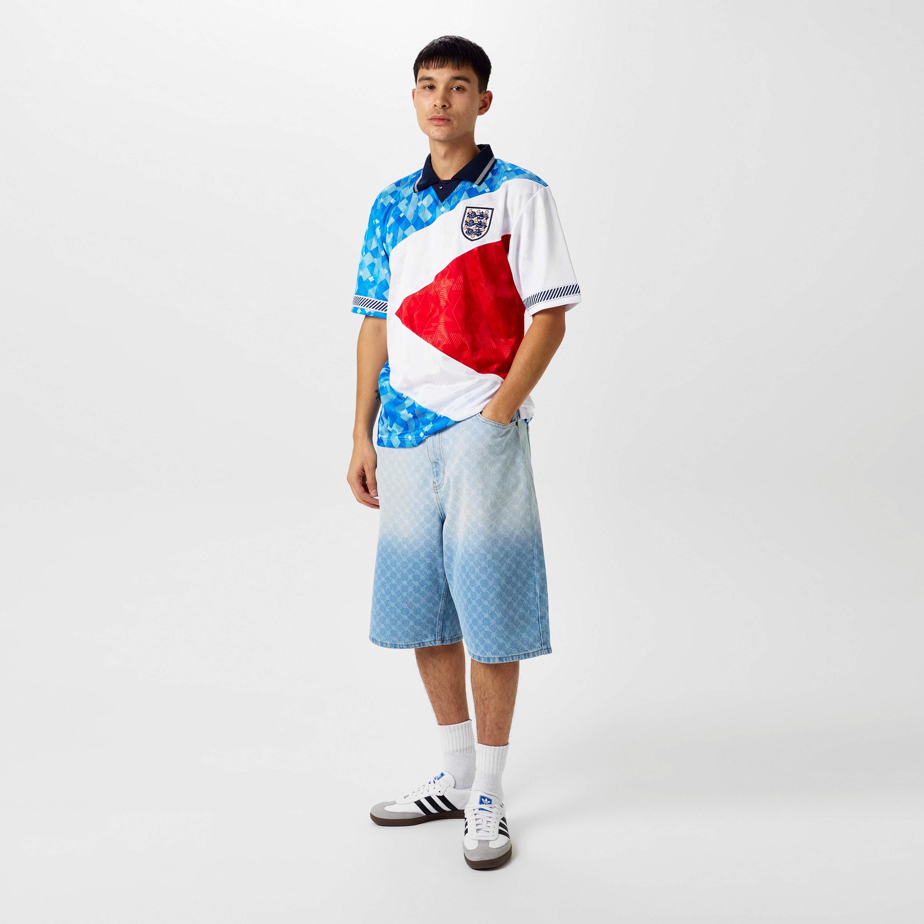 Score Draw Score England 1990 Mash Up Retro Football Shirt