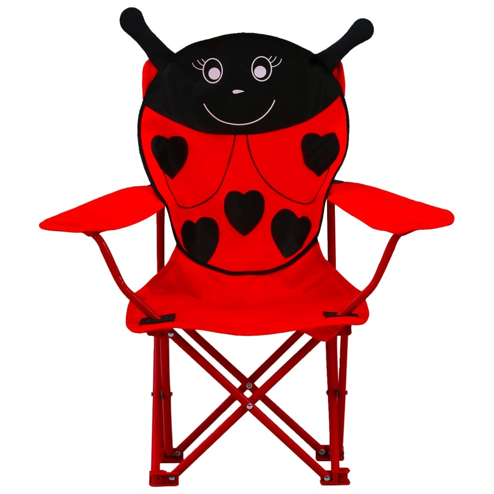 Chaises de jardin pour enfants 2 pcs rouge tissu