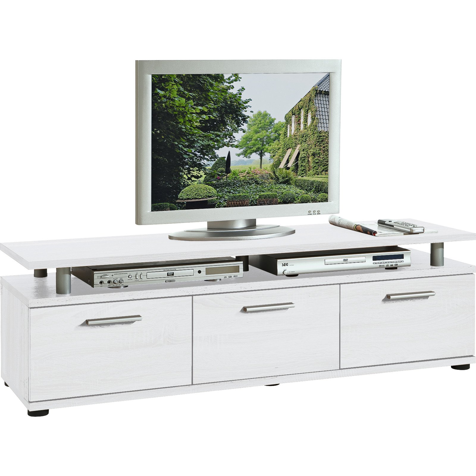 TV-Möbel Samson II Dekor weiss 135 x 40 x 40 cm