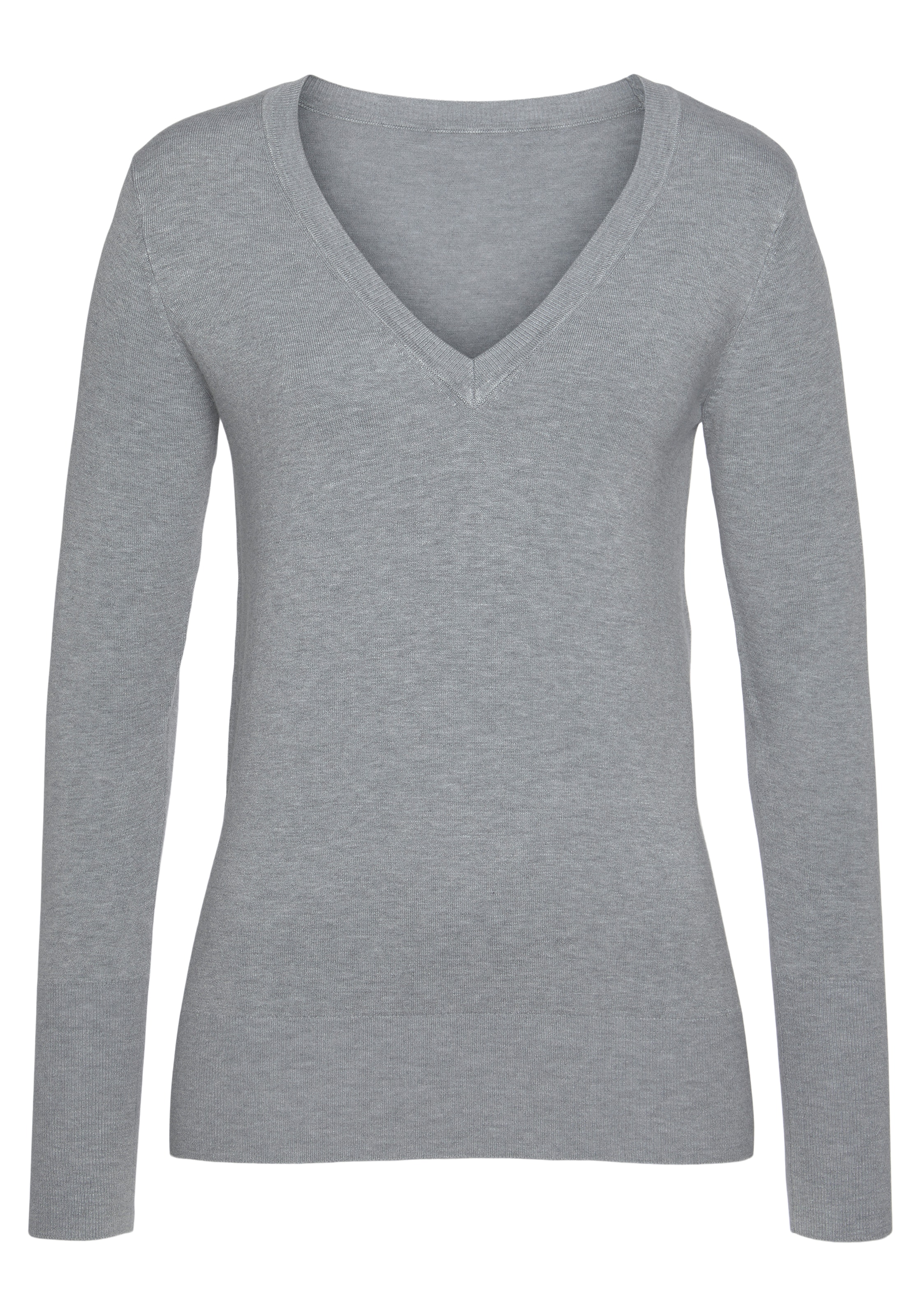 Vivance V-Ausschnitt-Pullover , in taillierter Form, weicher Strickpullover, Basic, klassisch