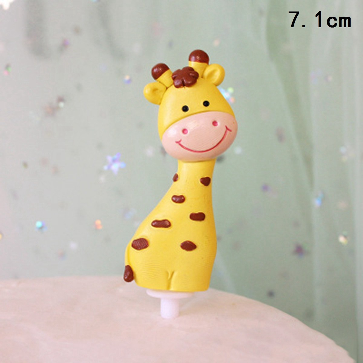 Kuchenstecker Weichkeramik Safari Kinder Tortenstecker Topper Dekoration für Torten - Giraffe