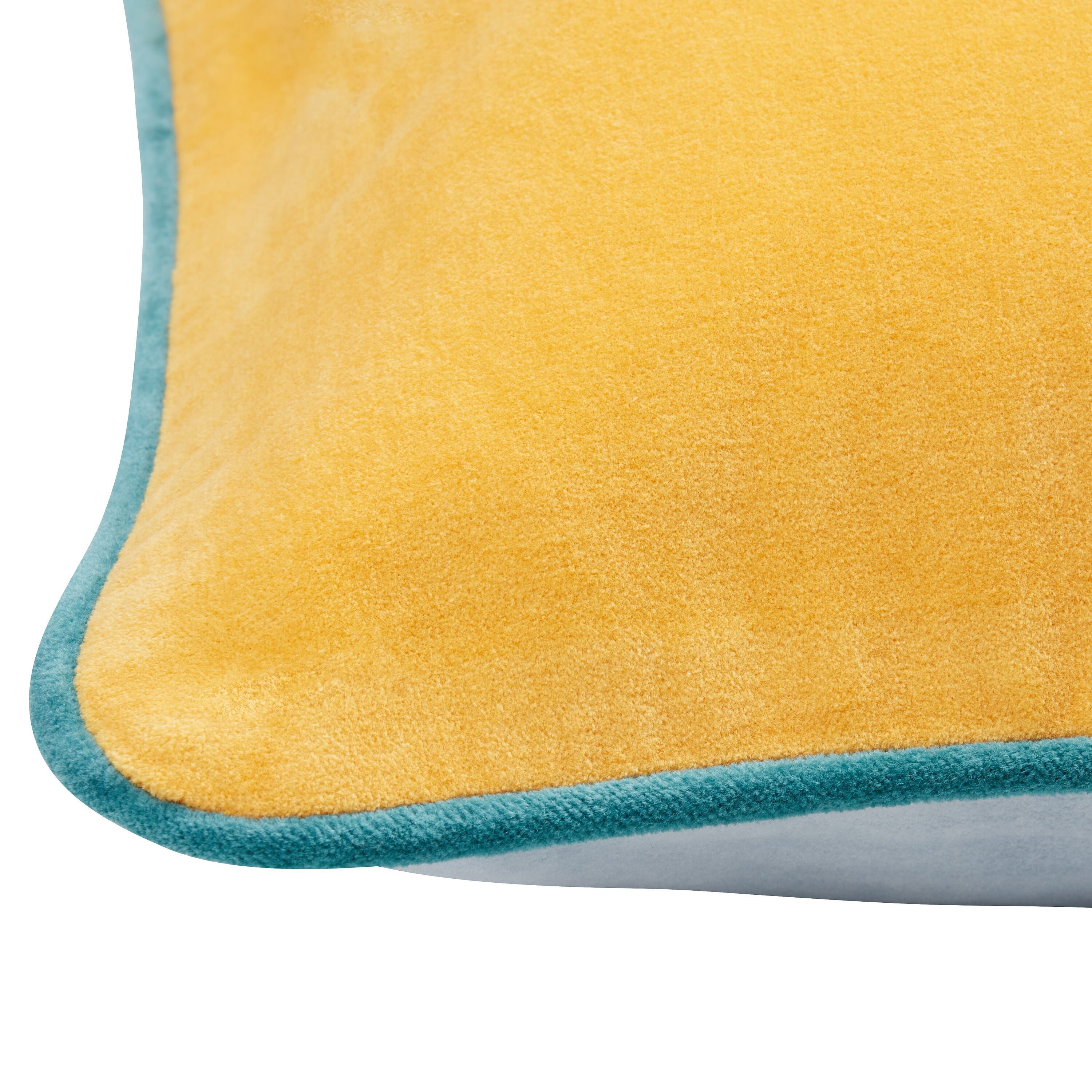 VELVET Zierkissen - gelb / B: 50.0 cm x H: 50.0 cm