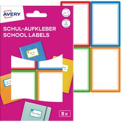 AVERY Étiquette pour livre, papier, 48 x 70 mm, cadre coloré