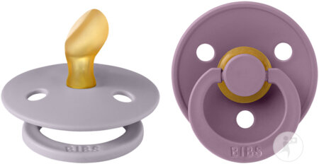 Bibs 1 Tétines Anatomic Duo Fossil/Mauve 2 Pièces