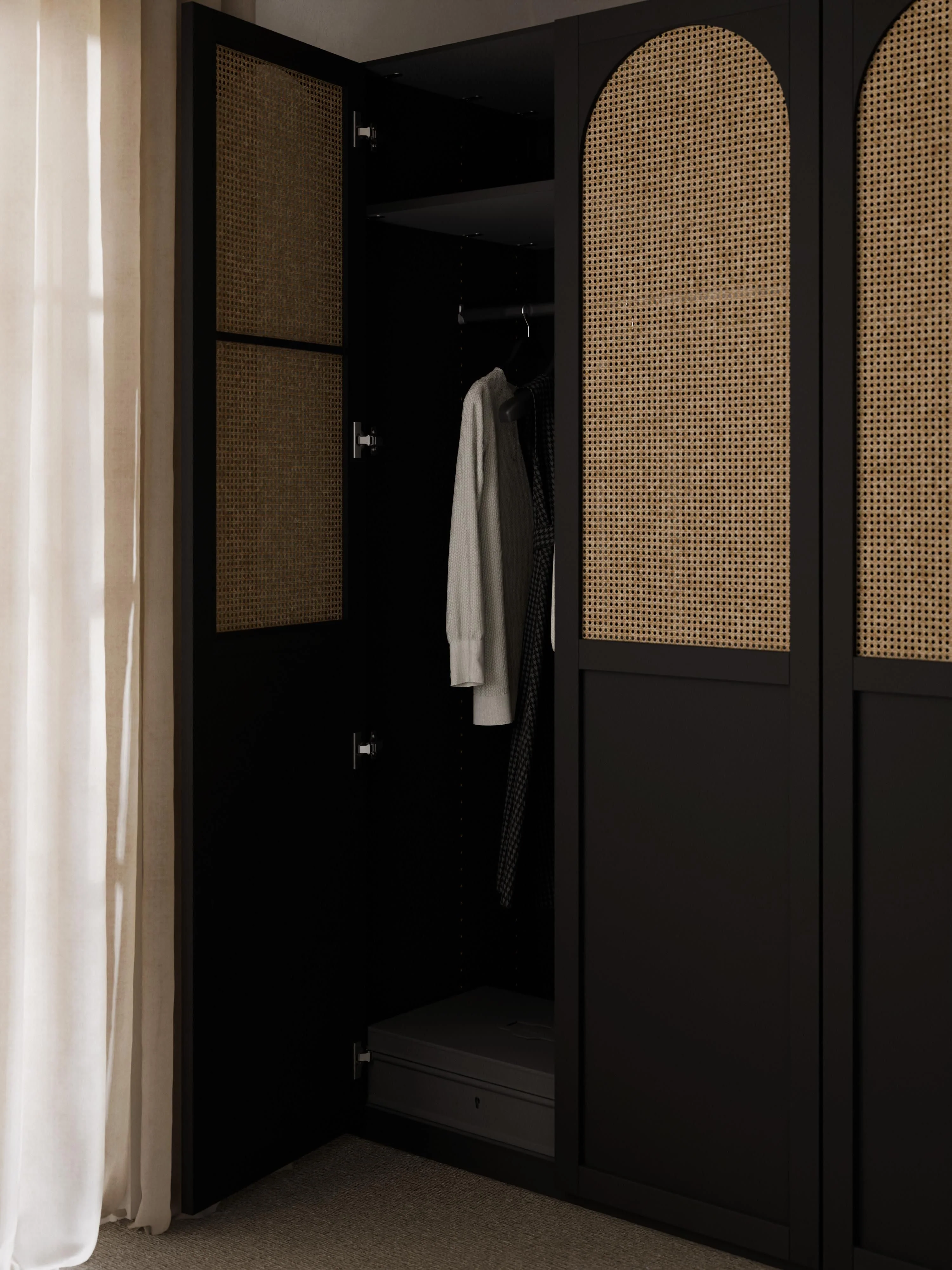 Modulaire draaideurkast Jeanne, 150 cm breed, diverse opties