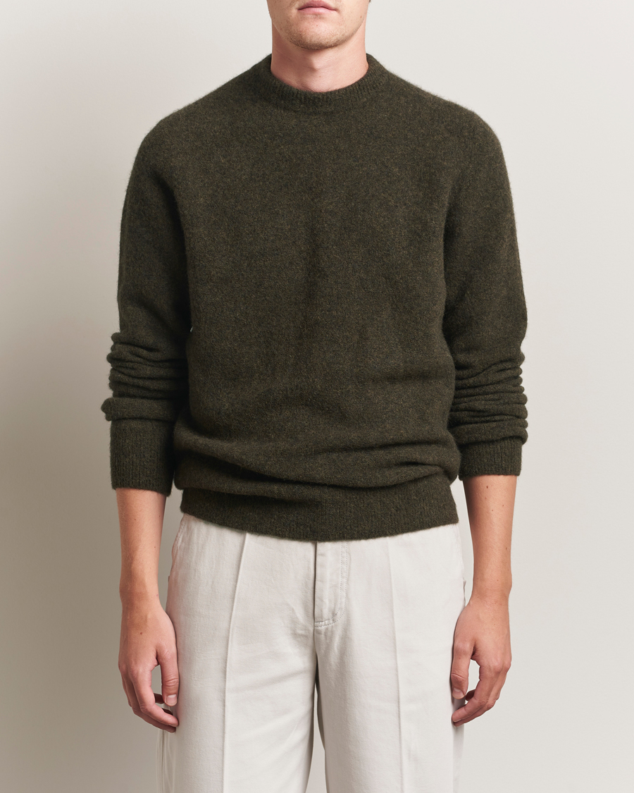 Filippa K Yak Knitted Sweater Dark Khaki Green