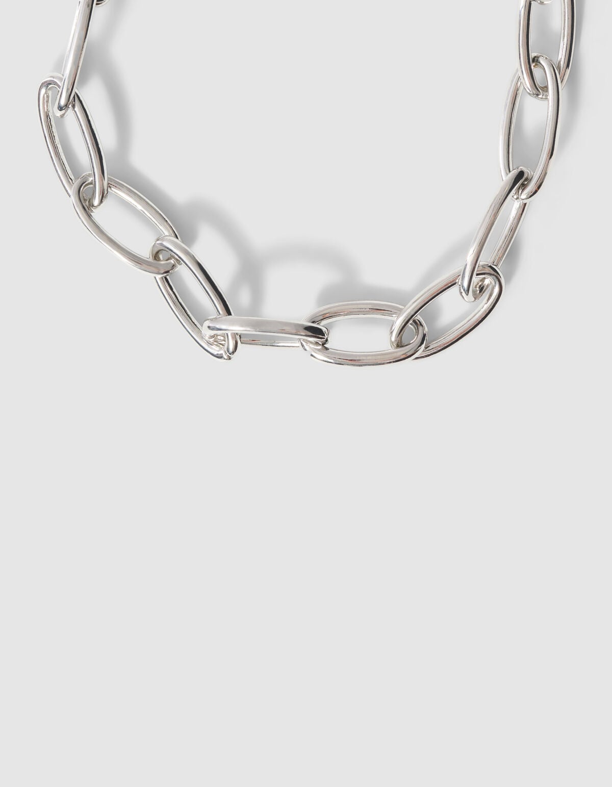 Oval Chain Ketting Zilver