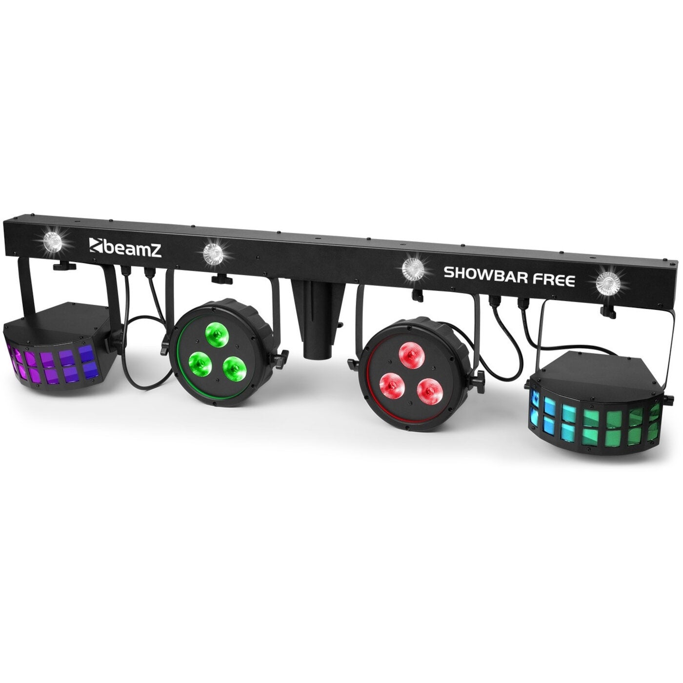 BeamZ Showbar FREE lichteffect 2x par, 2x derby & stroboscoop